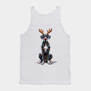 Christmas Red Nose Great Dane Dog Tank Top